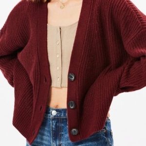 PacSun Maroon cropped sweater